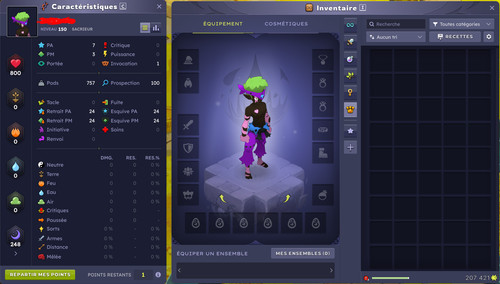 Compte dofus sacri 150 - compte,